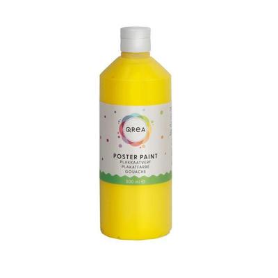 Plakkaatverf qrea geel 500ml | 6 stuks
