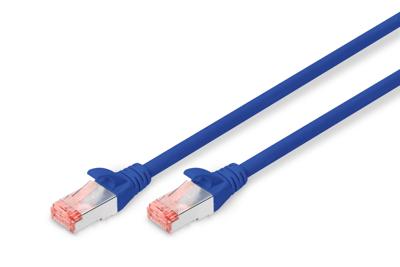 Digitus DK-1644-030/B RJ45 Netwerkkabel, patchkabel CAT 6 S/FTP 3.00 m Blauw Halogeenvrij, Verdraaide paren, Snagless, Vlambestendig 1 stuk(s)