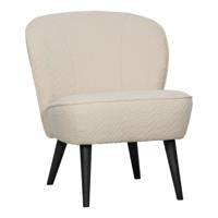 WOOOD Fauteuil 'Sara' Bouclé, kleur Creme - thumbnail