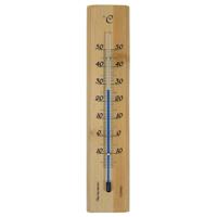 Nature Muurthermometer bamboe 19x4x1cm - thumbnail