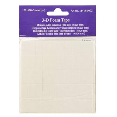 Vaessen Creative • 3d foam tape 3mm (10x20mm) 50stuks