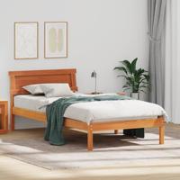 Bedframe met hoofdeinde Wasbruin 90 x 190 cm Massief grenenhout - thumbnail