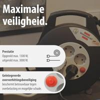 Kabelhaspel brennenstuhl 4vdig 15m zwart/grijs | 2 stuks - thumbnail