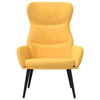 Relaxstoel stof mosterdgeel - thumbnail