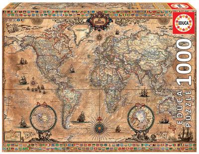 EDUCA -Puzzel - EDUCA PUZZEL 1000 MAPPEMONDE EDUCA -Puzzel - EDUCA PUZZEL 1000 MAPPEMONDE