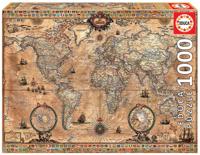 EDUCA -Puzzel - EDUCA PUZZEL 1000 MAPPEMONDE - thumbnail