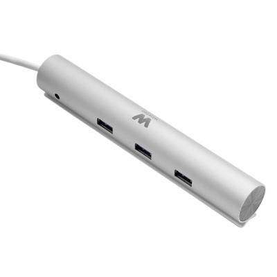 Hub USB Woxter PE26-142 Wit Zilverkleurig Aluminium (1 Stuks) Hub USB Woxter PE26-142 Wit Zilverkleurig Aluminium (1 Stuks)