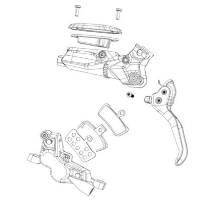 SRAM remvloeistof-reservoirtank reservoir kit code ult/sil/stealth