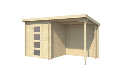 Blokhut met overkapping Jelle 370x175 Outdoor Life - Outdoor life Blokhut met overkapping Jelle 370x175 Outdoor Life - Outdoor life