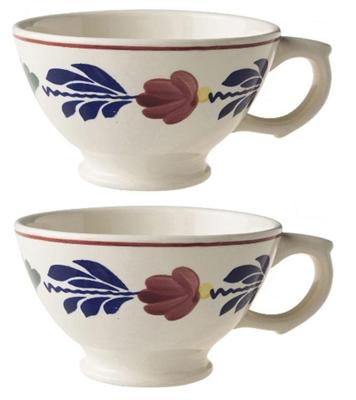 Boerenbont grote Soepkom met oor 13cm set van 2 stuks