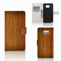 Samsung Galaxy Note 5 Book Style Case Donker Hout - thumbnail
