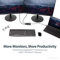 StarTech.com USB-C naar Dual DisplayPort 1.2 adapter, USB-C multi-monitor MST Hub, Dual 4K 30Hz/1080p 60Hz DP Laptop Display Extender/Splitter, extra lange integ. Kabel, alleen Windows (MSTCDP122DP) - thumbnail