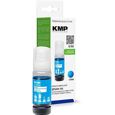KMP Navulinkt vervangt Epson 102, T03R2 Compatibel Cyaan 70 ml E183 1642,0003