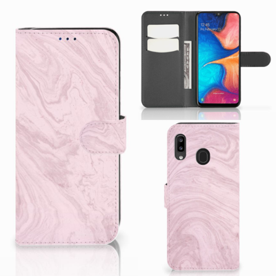 Samsung Galaxy A30 Bookcase Marble Pink - Origineel Cadeau Vriendin Samsung Galaxy A30 Bookcase Marble Pink - Origineel Cadeau Vriendin