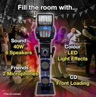 Easy Karaoke EKS878BT Bluetooth Karaoke System met twee microfoons - thumbnail