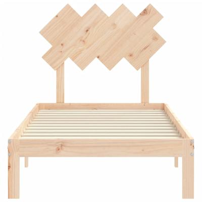 Bedframe met hoofdbord massief hout