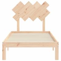 Bedframe met hoofdbord massief hout - thumbnail