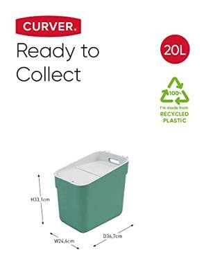 Curver Ready To Collect Prullenbak 20L Groen/Lichtgrijs