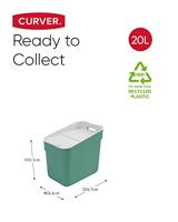 Curver ready to collect prullenbak 20 liter groen-lichtgrijs - thumbnail