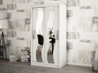 Kast SEWITE 2 schuifdeuren 120 cm wit - thumbnail