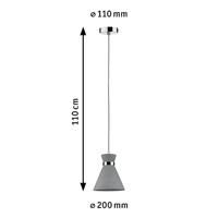 Paulmann Verve 70890 Hanglamp LED E27 20 W Beton-grijs, Chroom - thumbnail
