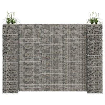 Gabion plantenbak H-vormig 260x40x180 cm staaldraad