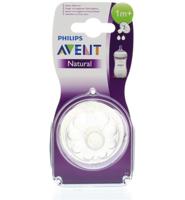 Philips AVENT 2 stuks, langzame toevoer, 1m+, Natural-speen - thumbnail