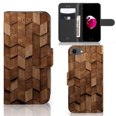 Book Style Case voor iPhone 7 | 8 | SE (2020) | SE (2022) Wooden Cubes Book Style Case voor iPhone 7 | 8 | SE (2020) | SE (2022) Wooden Cubes