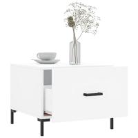 Salontafel 50x50x40 cm bewerkt hout wit - thumbnail