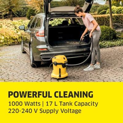 Kärcher Home & Garden Kärcher WD 3 V-17/4/20 - universal hoover 1.628-127.0 Nat- en droogzuiger 1000 W 17 l Bladblazer