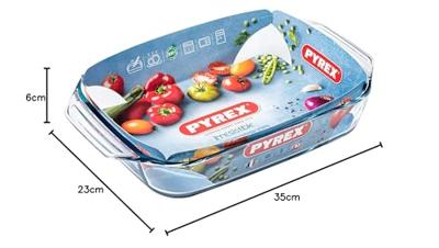 Pyrex ovenschaal glas 35x23cm glas Pyrex ovenschaal glas 35x23cm glas