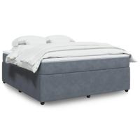 Boxspring met matras fluweel donkergrijs 180x200 cm - thumbnail