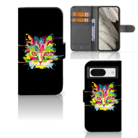 Google Pixel 8 Leuk Hoesje Cat Color - thumbnail