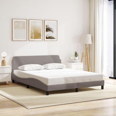 Bedframe zonder matras stof taupe 160x200 cm