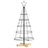 Kerst Cone Boom met standaard Zwart 90 cm Staal - thumbnail