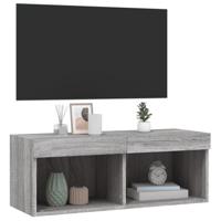 Tv-meubel met LED-verlichting 80x30x30 cm grijs sonoma eiken - thumbnail