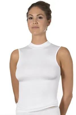 Top met sta kraag - Blazershirt - Dames ondershirt met hoge hals