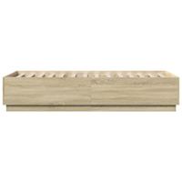 Bedframe bewerkt hout sonoma eikenkleurig 100x200 cm - thumbnail