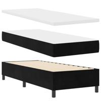 Boxspring bed met matras Zwart 80 x 200 cm Fluweel - thumbnail