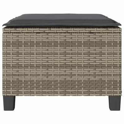 3-delige Bistroset met kussens poly rattan grijs 3-delige Bistroset met kussens poly rattan grijs
