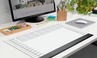 Sigel SI-HO365 Bureauonderlegger Office A2 + Kalender 24/25 40 Vel met Kunststof Rand Wit/Grijs/Zwart - thumbnail