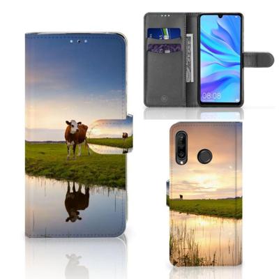 Huawei P30 Lite (2020) | Telefoonhoesje | Met pasjeshouder | Koe Huawei P30 Lite (2020) | Telefoonhoesje | Met pasjeshouder | Koe