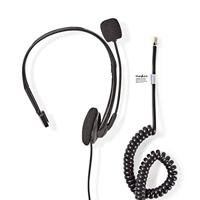 NEDIS PC-Headset In-ear Mono RJ9 Inklapbare Microfoon 2,20 m Zwart 2,20 m Zwart Verstelbaar - thumbnail