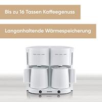 Severin KA 9314 Koffiezetapparaat Wit Capaciteit koppen: 16 Met thermoskan - thumbnail