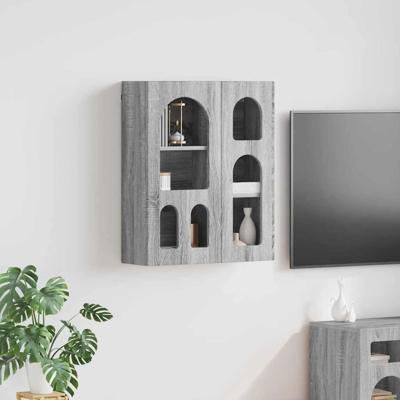 Hangkast met plank Grijs Sonoma 59 x 20 x 71.5 cm Bewerkt hout Hangkast met plank Grijs Sonoma 59 x 20 x 71.5 cm Bewerkt hout