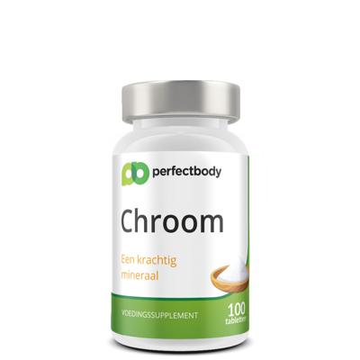 Chroom Picolinaat tabletten - Stabiele bloedsuikerspiegel - Beperkt zin in zoetigheid - Metabolisme support - 100 tabletten PerfectBody