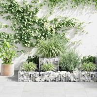 VidaXL Gabion plantenbak 120x120x20 cm gegalvaniseerd staal - thumbnail