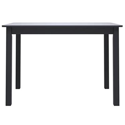 Eettafel 114x71x75 cm massief rubberwood zwart - thumbnail