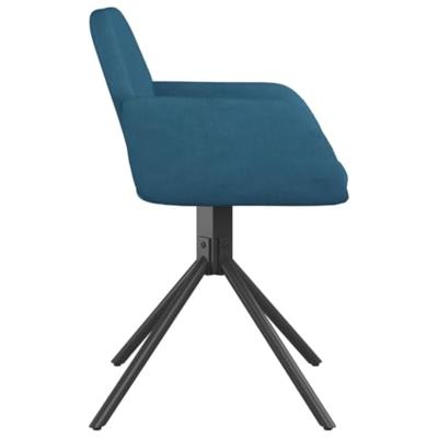 Eetkamerstoelen draaibaar 2 st fluweel blauw