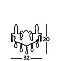 Searchlight Wand kroonluchterMarie Therese - 699-2 - thumbnail